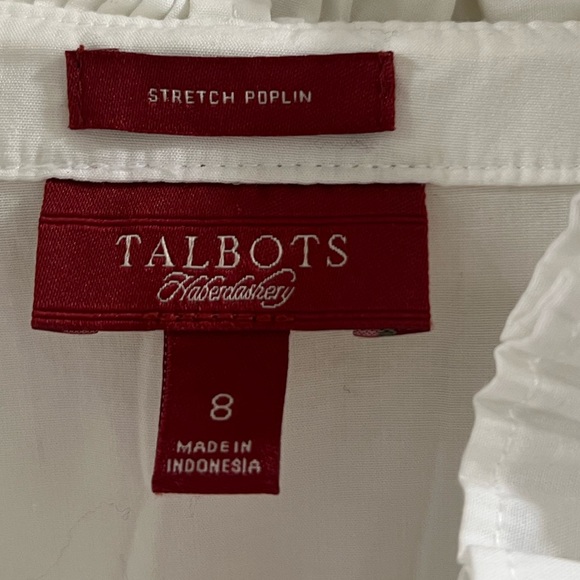 Talbots White Ruffled Blouse - Picture 5 of 8